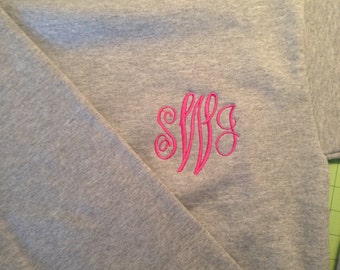 plaid monogram sweatshirt