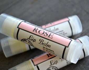 Rose lip balm, bath and beauty, natural lip balms
