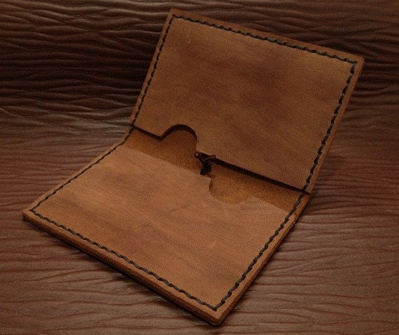 leather card case simple wallet for men business