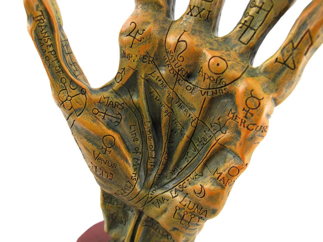 SALE Alchemy Palmistry Hand Statue Healing New Age