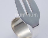 Sterling silver 925 flexible fork ring