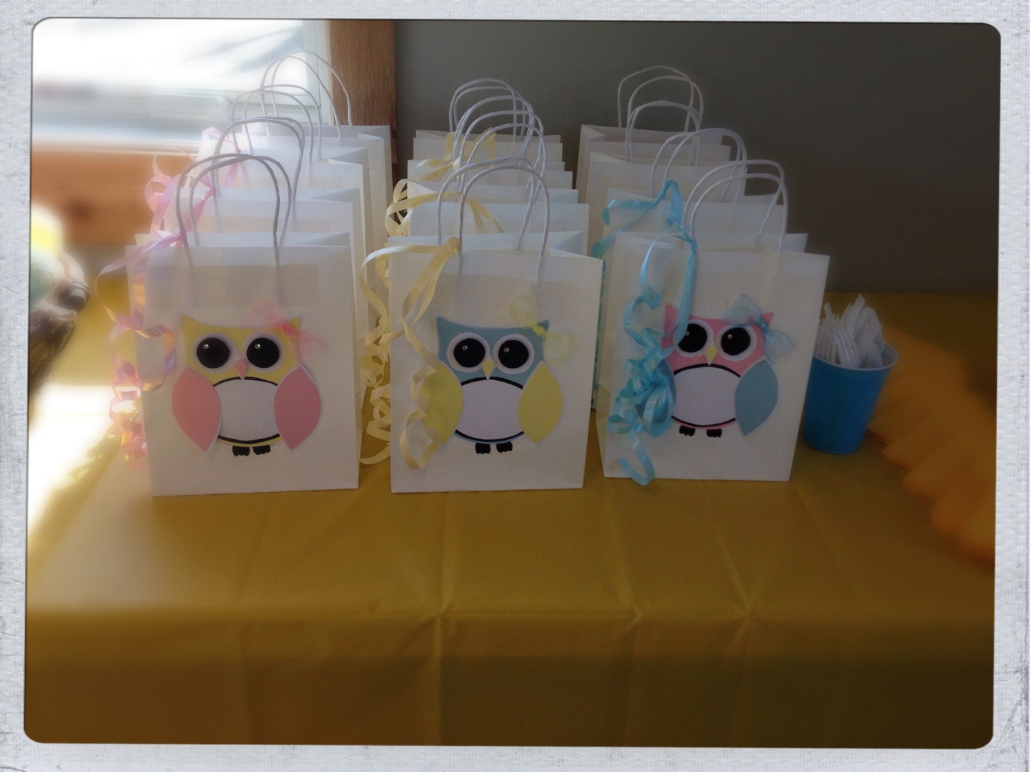 Custom party gift bags by gigglesandwiggles4u on Etsy