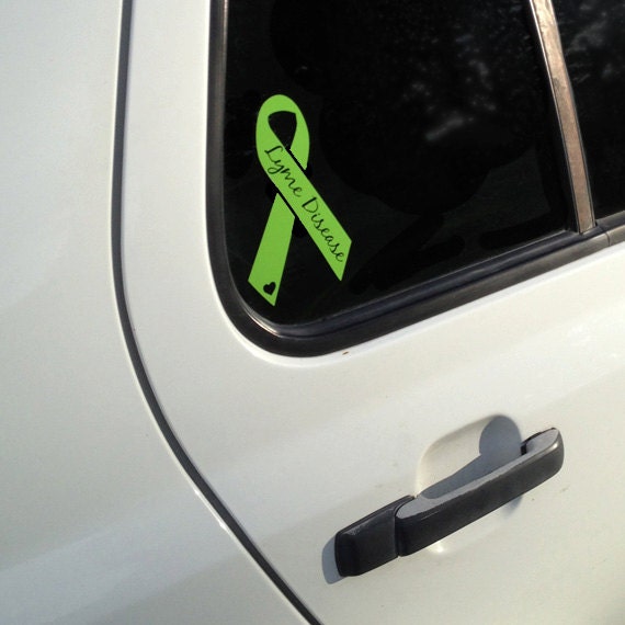 Lyme Disease Awareness Ribbon Decal with Lyme