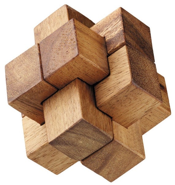 The Burr Puzzle wooden 3D interlocking by KUBIYAGAMES on Etsy