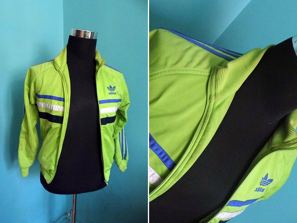 lime green adidas track jacket