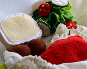 Felt Food Italian Pasta Dinner Children's Play Food