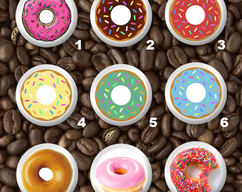9 Donut Buttons Set