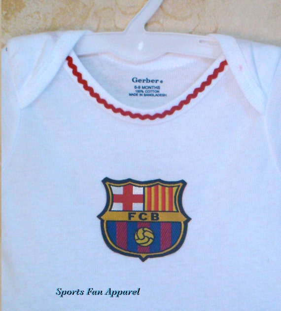 Barcelona Soccer Onesie with skirt by My2ShaySportsApparel on Etsy