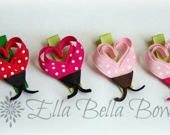 Lovebug Ribbon Sculpture Hair Clip, Bug Hair Bow