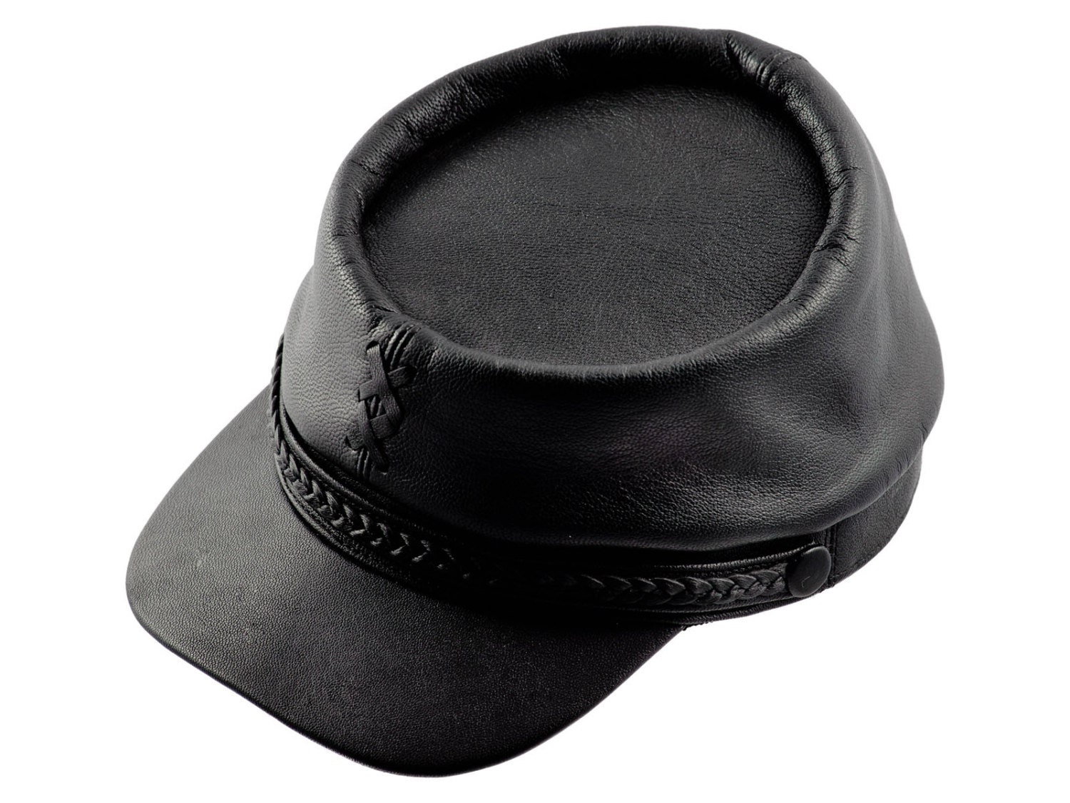American Civil War genuine leather cap kepi style replica