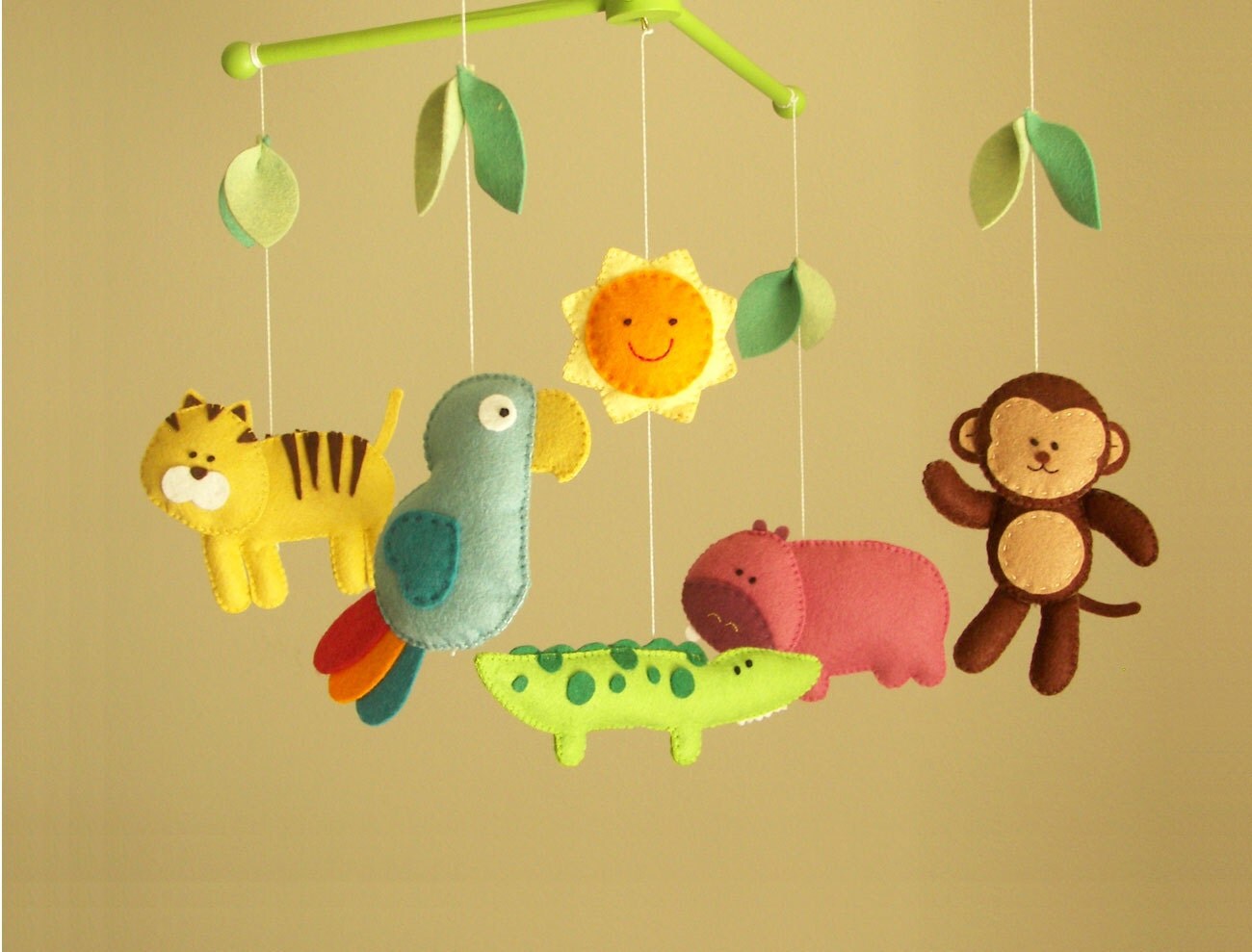 Baby crib mobile jungle mobile animal mobile Exploring