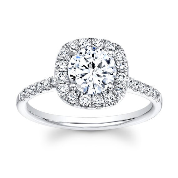 14kt white gold diamond engagement ring 0.50 ctw by EJCOLLECTIONS