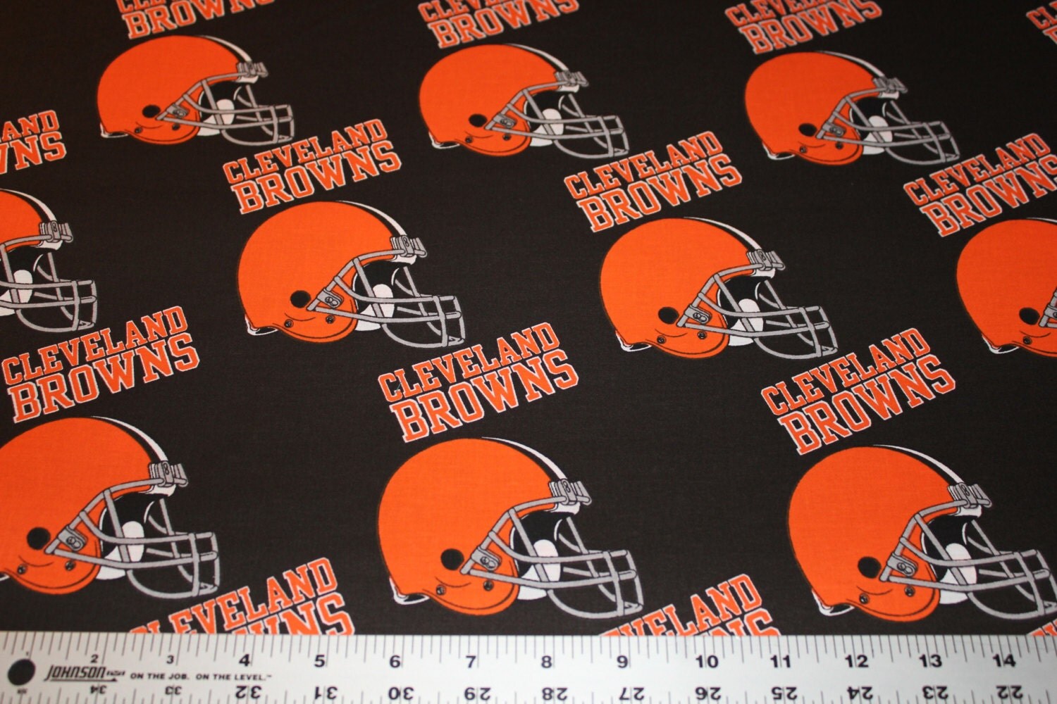 CLEVELAND BROWNS NFL Cotton Fabric By The Yard by GatorFabrics