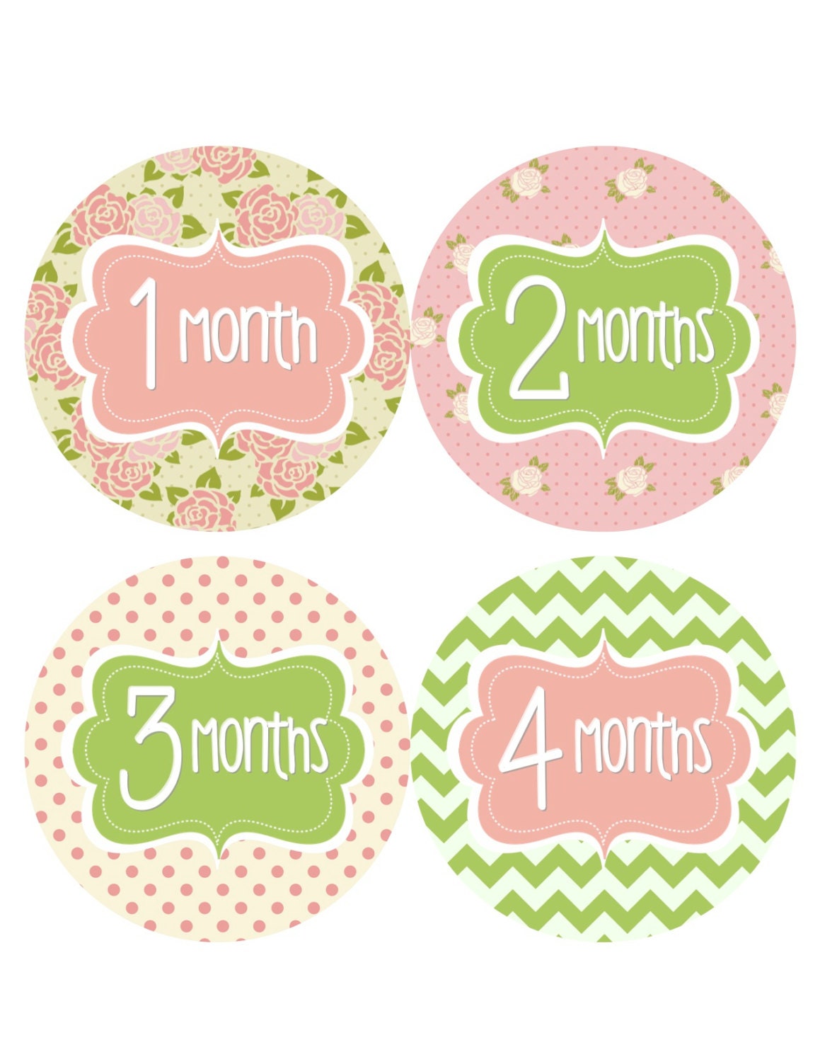 Monthly Baby Stickers Baby Monthly by BumpAndBeyondDesigns on Etsy