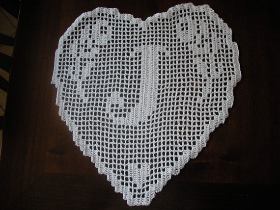 PATTERN crochet filet schema lettera J MONOGRAMMA