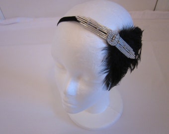 Rhinestone flapper Gatsby Headband, great gatsby 1920s Wedding headband Crystal Fascinator Wedding Bridal Headband 1920s Flapper headband