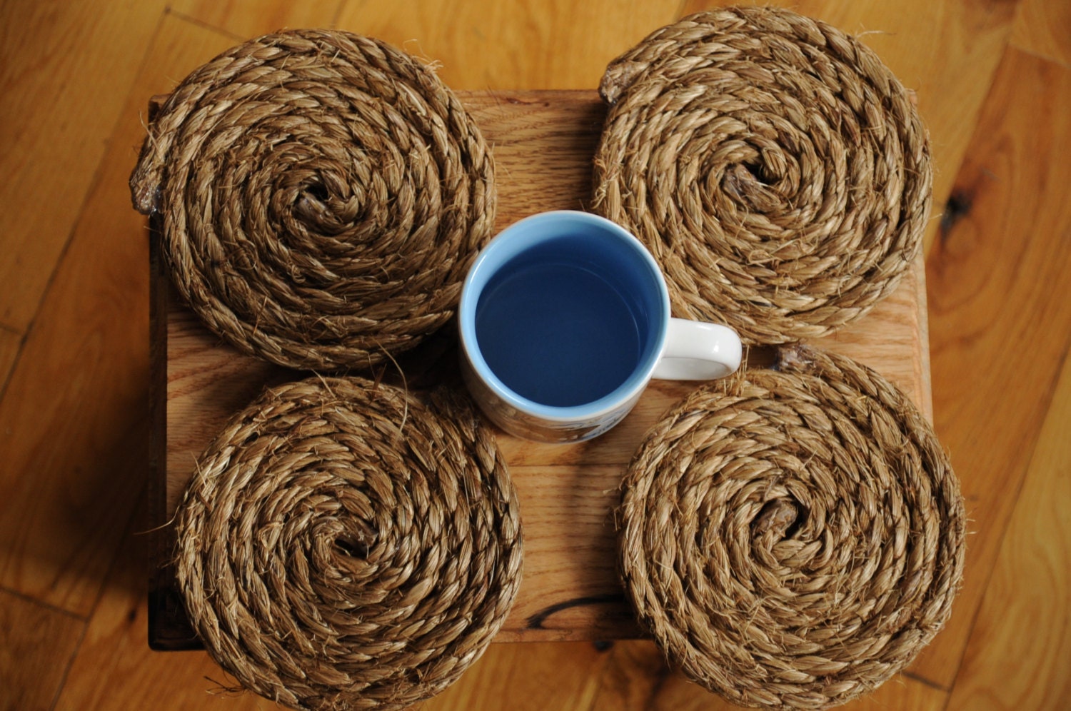 Rope Coasters Nautical Decor Manila Rope Coaster set of