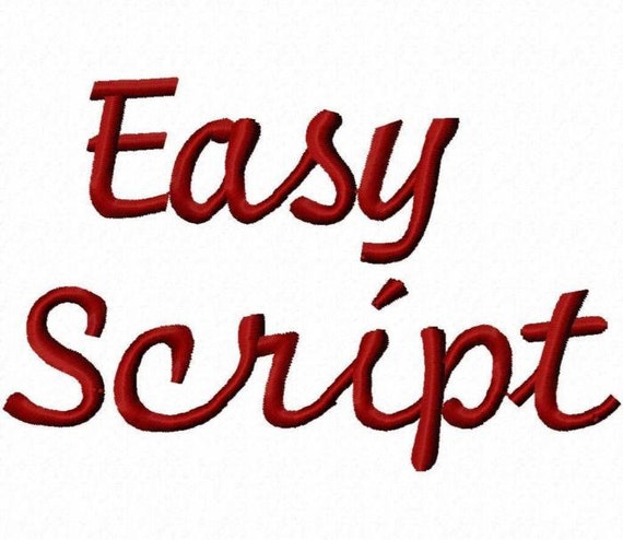 Easy Script Machine Embroidery Fonts 1403