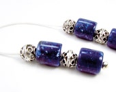 Blue Mini Komboloi Begleri Worry Beads with Quality Barrel & Silvertone Metal Beads