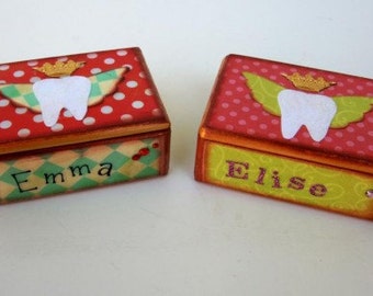 Personalized Custom Name and Colors Tooth Fairy Box Tooth Fairy Treasure Box