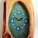 Handmade Painted Wall Clock - Wall Decor- Wooden - Shabby Chic - Rustic