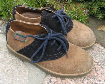Vintage Children Oxford Shoes - Suede - Size 11.5