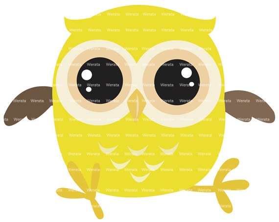 yellow owl clip art - photo #20