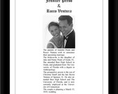 Custom Lustre Wedding Announcement Keepsake Art Print - 8x10 in. WA2: BWP
