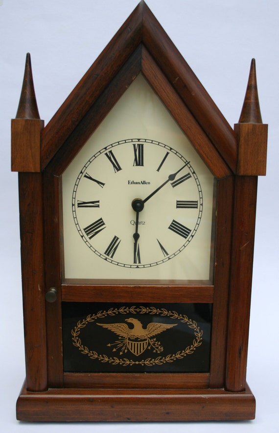 Vintage 1981 Ethan Allen Walnut Quartz by ATPVintageBoutique