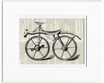 Horse Bike dictionary page print