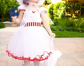 MARY POPPINS dress girls costume dress fun for special occasion or tea party