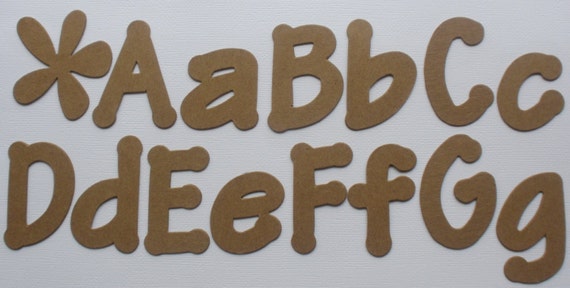 CHUNKY FONT COMBO 56 Piece Set Letters Raw CHiPBOARD