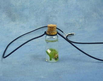 Frog Specimen Jar Necklace - Handmade Biology Inspired Jewelry