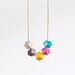 Wood Geometric Necklace / Geometric Necklace / Geometric Jewelry / Light Colorful Necklace