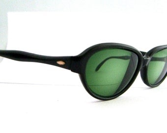 1950s Cats eye Eyeglasses // 50s Vintage Frames // Hollywood Pin Up // Black // USA
