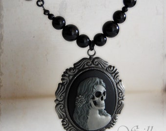 necklace - Corpse Bride - gothic, neovictorian, dark, dark romance, mourning, zombie, undead, tim burton, bone