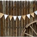 Tracy Porter Earth Tone Fabric Bunting Banner, Flags, Party Pennants, Reusable Decorations