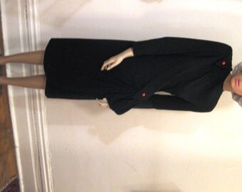 SALE 20% OFF 40s Film Noir Dress by Plaza Dress