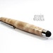 Figured Sugar Maple Wood Soft Touch Stylus with Chrome Accents, Sleeve, and Gift Box