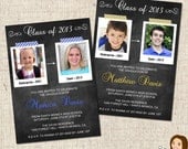 PRINTABLE Chalkboard Graduation Party Invitations (Color of your choice) Il_170x135