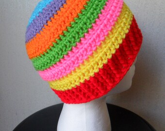 Sing a Rainbow Beanie - Red Yellow Pink Green Orange Purple Blue