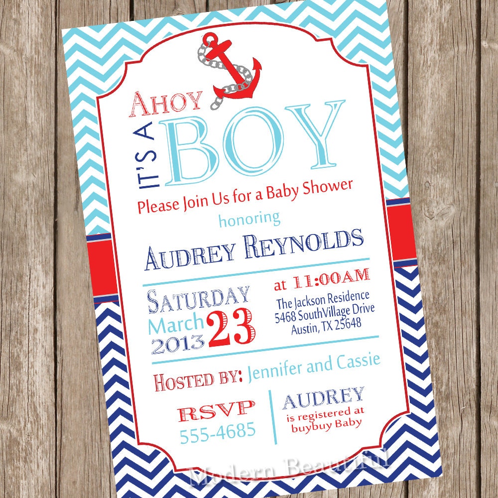 Ahoy Baby Shower Invitations 4