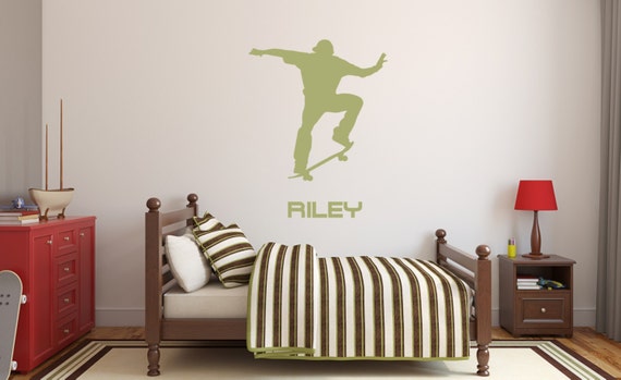 Skateboarder Vinyl Decal Sticker Graphic Personalized Name No. 2