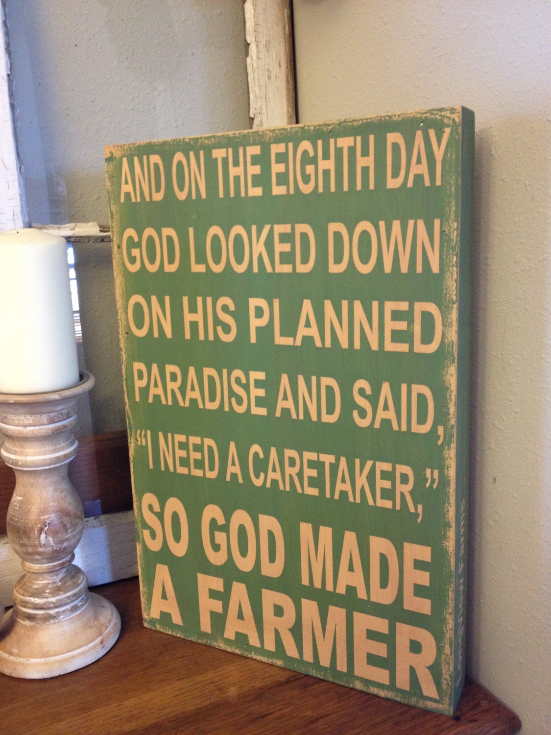 So God Made A Farmer Paul Harvey Quote green and by kspeddler