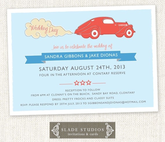 Car Wedding Invitations 4