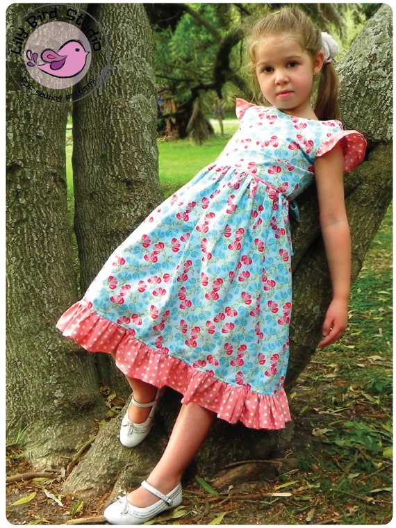 Items similar to Lily Bird Studio PDF sewing pattern Camille's dress ...