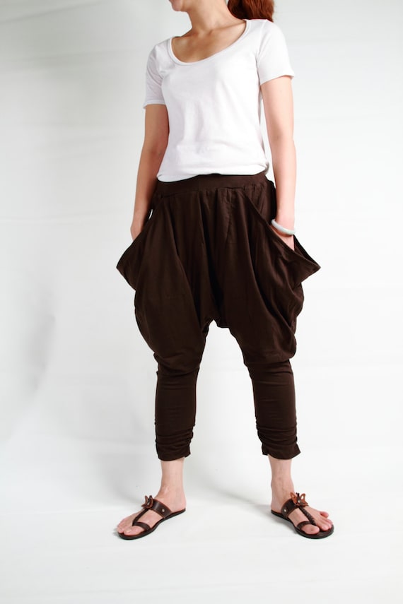 Ninja pants new design brown cottonunisex by smileclothing on Etsy