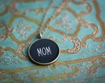 Mothers Day Gift - Mom Necklace - Miniature Pendant - Vintage Typewriter Key Inspiration