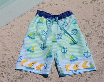 Boys Swim Suit PDF sewing pattern, swim trunks, swim trunks pattern, boys sewing patterns, swim, trunks, PDF pattern, boys swim suit