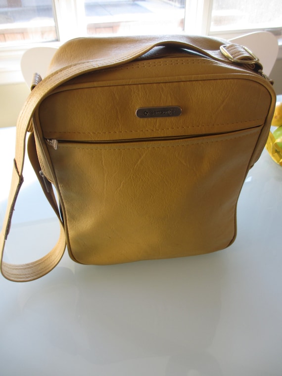 Vintage Yellow Samsonite Carry On Luggage